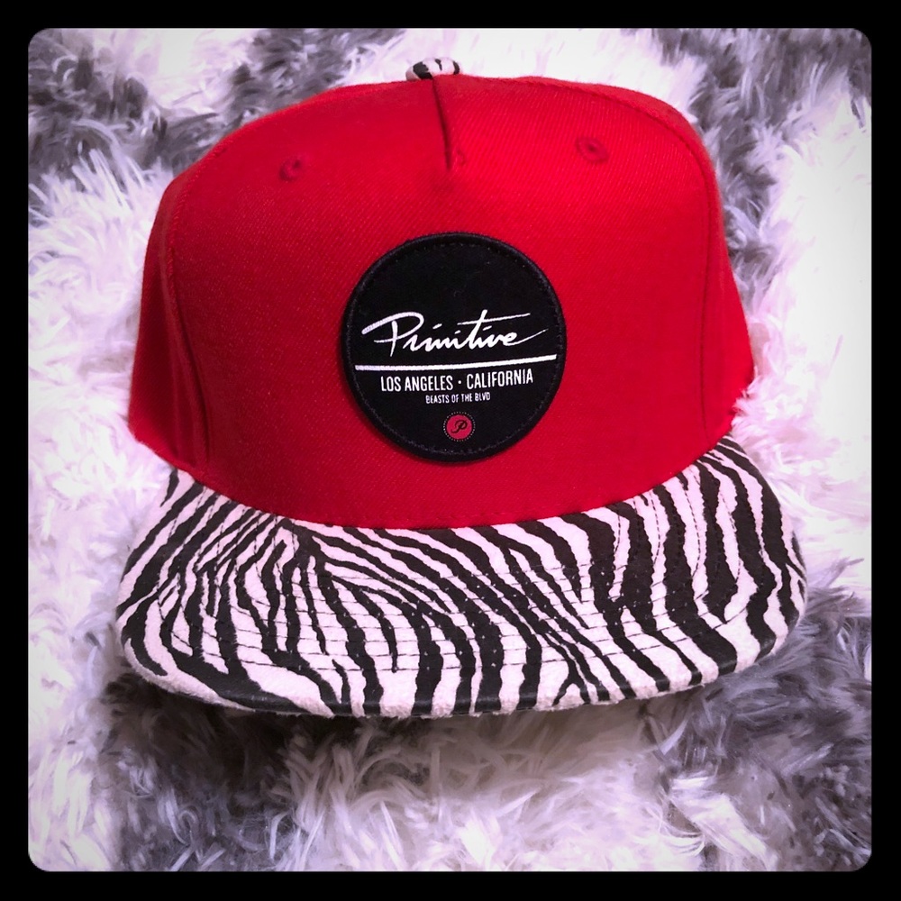Red & Zebra Primitive Hat